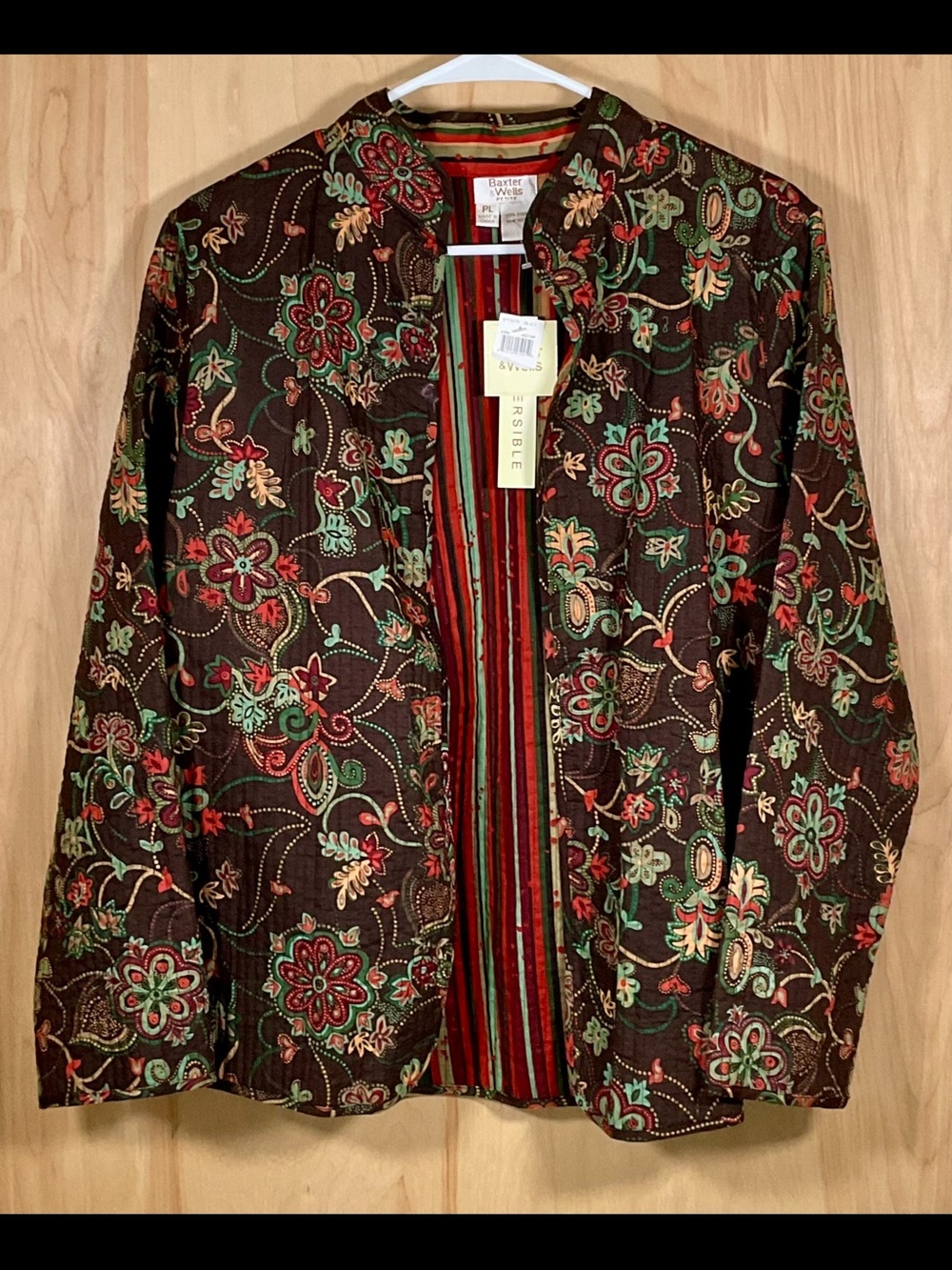 Baxter & Wells Petite Reversible Quilted Cotton Jacket - NWT